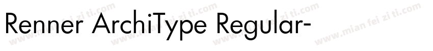 Renner ArchiType Regular字体转换